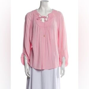 Diane Von Furstenberg Pink Long Sleep Top - size 6